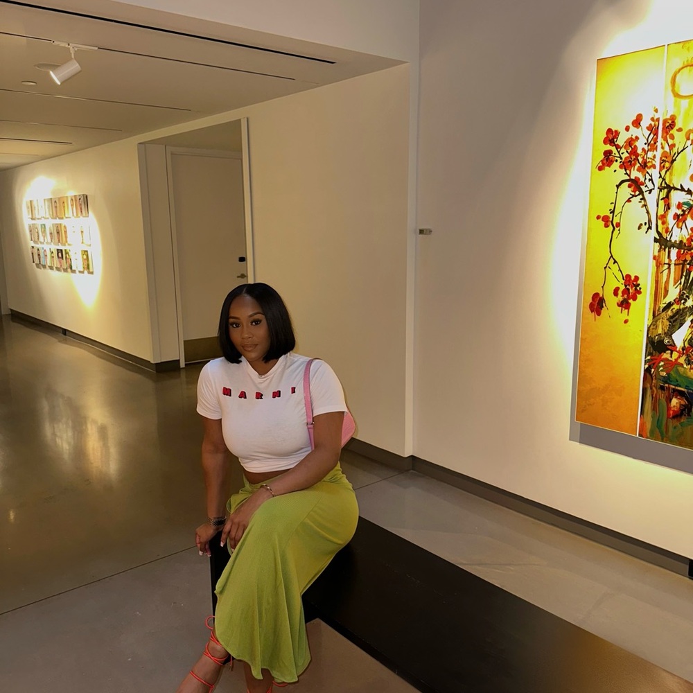 White Marni tee with red Marni logo